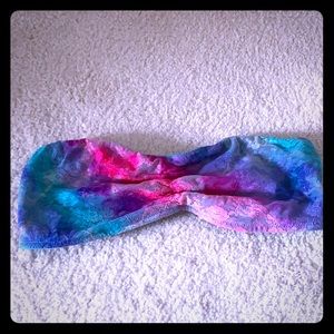 Multicolor lace bandeau
